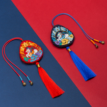 Wangs hand-made hand embroidery diy material bag fabric making Beginner car pendant Chinese style gift for couple