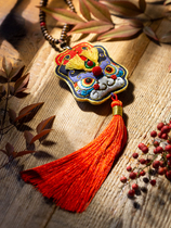 Handmade diy lion awakening embroidery material package peace charm self-embroidered gift bag for boyfriend fabric art beginners