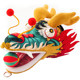 Wang's hand creation throwing dragon hand embroidery DIY material package children's hand dance dragon ribbon traditional national style toy