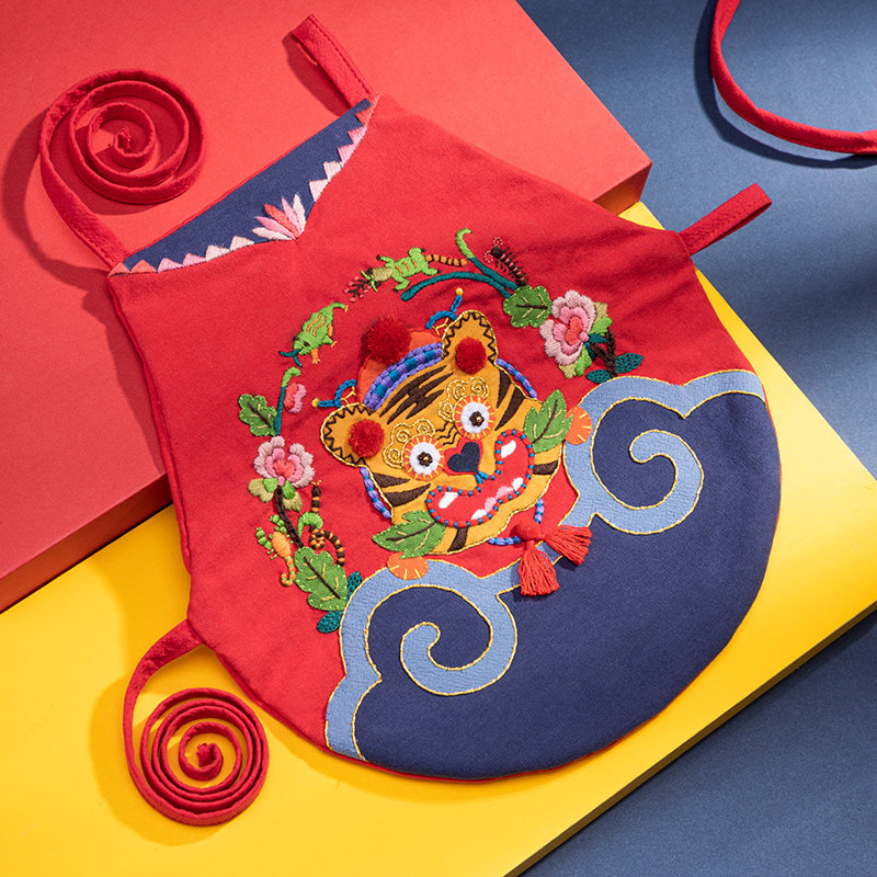 King's hand creation embroidery handmade diy material package pregnant woman self-embroidery fabric embroidery long life lock one year gift belly pocket