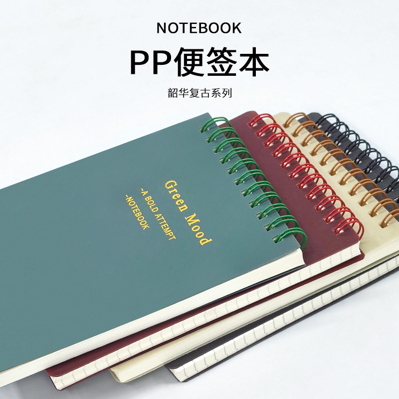 A6 Coil Notebook, Thickened Pocket Notebook, Portable Mini Small Notebook, Grid Flip-Up Notepad