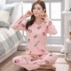 Đặc biệt cung cấp giải phóng mặt bằng mùa xuân và mùa thu nam và nữ đồ ngủ cotton dài tay mùa thu Hàn Quốc của bộ đôi cotton phục vụ nhà dễ thương