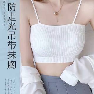 Junior high school student underwear women's breast-wrapped girl's beautiful back suspender vest with chest pad inner student tube top thin summer