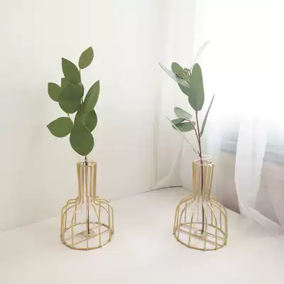 ins hipster Nordic Ugali leaves simulation green plant fake bouquet living room Flower Arrangement Vase ornaments ornaments