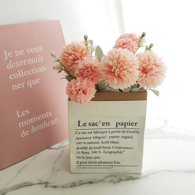 Nordic Fake Flower Decoration Simulation Bouquet Potted Plant Furnishing Living-room Indoor Table Plant Flower Art Pendulum Pieces Plastic Silk Flowers