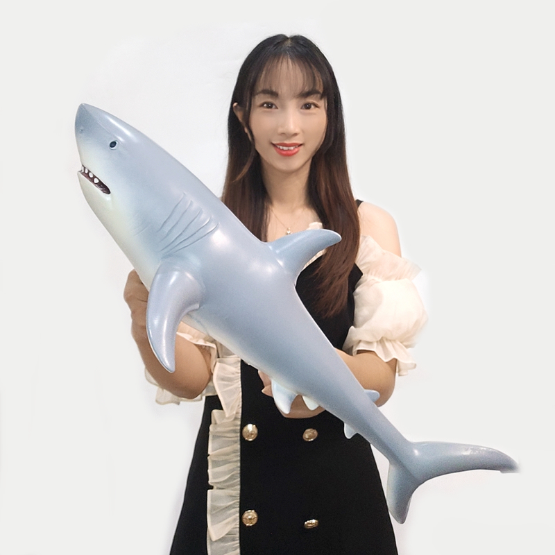 Extra Large Soft Rubber Great White Shark Simulated Marine Life Undersea Animal Model Kidsren's Gift Toy Shark Dolphin
