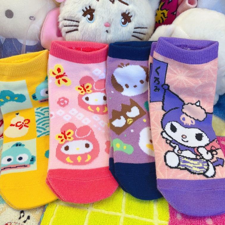 Export Japanese-Style Cartoon Cute Ugly Fish Melody Kuromi Beak Duck Series Short Socks Women's Socks Ladies' Socks Export Japanese-Style Cartoon Cute Ugly Fish Melody Kuromi Beak Duck Series Short Socks Women's Socks Ladies' Socks