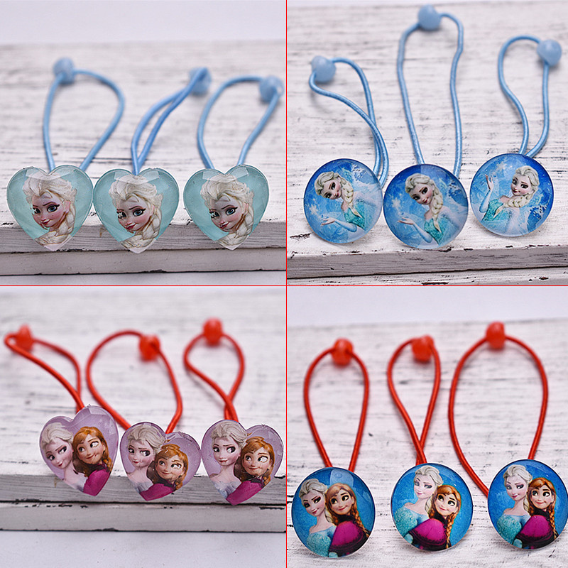 Children's headwear princess hair ring rubber band three sets of Frozen Aisha Sophia hair ring girls hair accessories