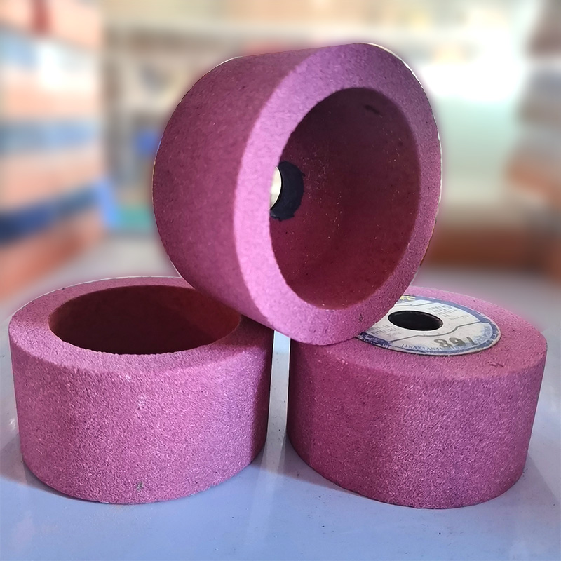 杯形砂轮100*50*16mm红色磨刀机砂轮角磨机砂轮80#磨刀具内圆磨