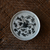 Ming Dynasty Hongzhi Zhengde blue and white lotus bowl bottom porcelain specimen coaster coaster tea cup holder cover with porcelain specimen