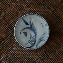 Ming Dynasty Hongwu Yongle Xuande blue and white orchid pattern bowl bottom porcelain specimen coaster coaster saucer cover fragment