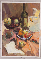 Still life color hand-painted gouache still life painting beauty decorative painting 4 open watercolor gouache still life this painting has cracks