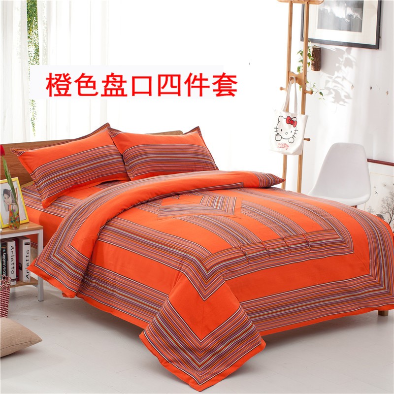 Dày làm bằng tay cũ thô bông bốn mảnh sọc đôi giường đơn quilt đám cưới 1,5 1,8 2 m giường