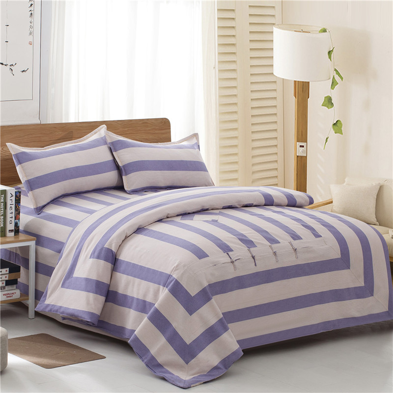 Dày làm bằng tay cũ thô bông bốn mảnh sọc đôi giường đơn quilt đám cưới 1,5 1,8 2 m giường