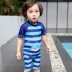 Mùa hè 2019 đồ bơi trẻ em mới 1-12 tuổi Đồ bơi trẻ em sọc một mảnh dễ thương cho bé trai Hàn Quốc - Bộ đồ bơi của Kid