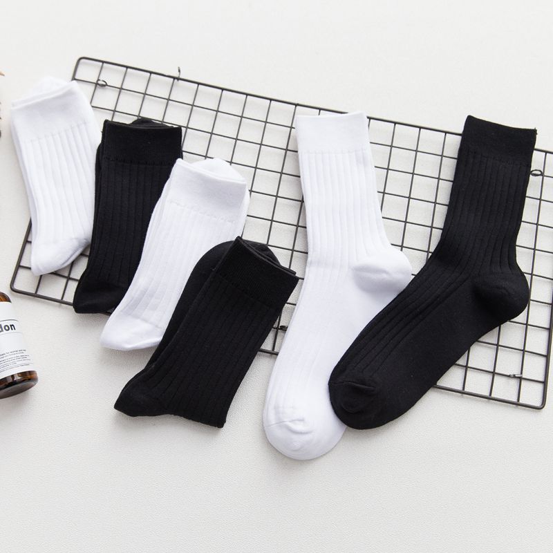 Socks male pure black stockings trend summer stockings Korean version of Street high waist middle tube pure white ins high tube solid color
