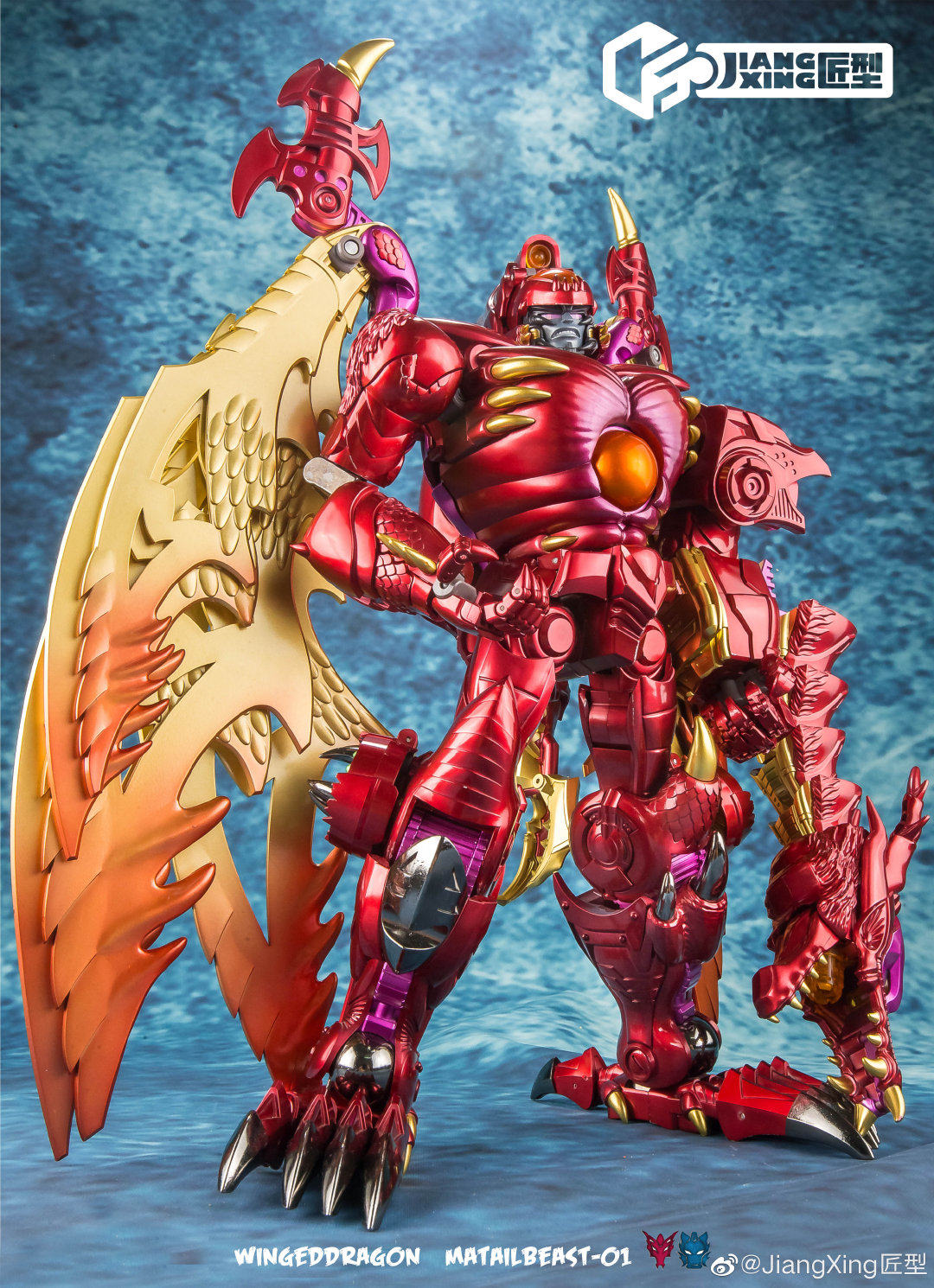 Craftsman shaped deformation toy King Kong JX-MB-01 Red scale Yinglong WingedGragon Red Dragon Invincible Dragon