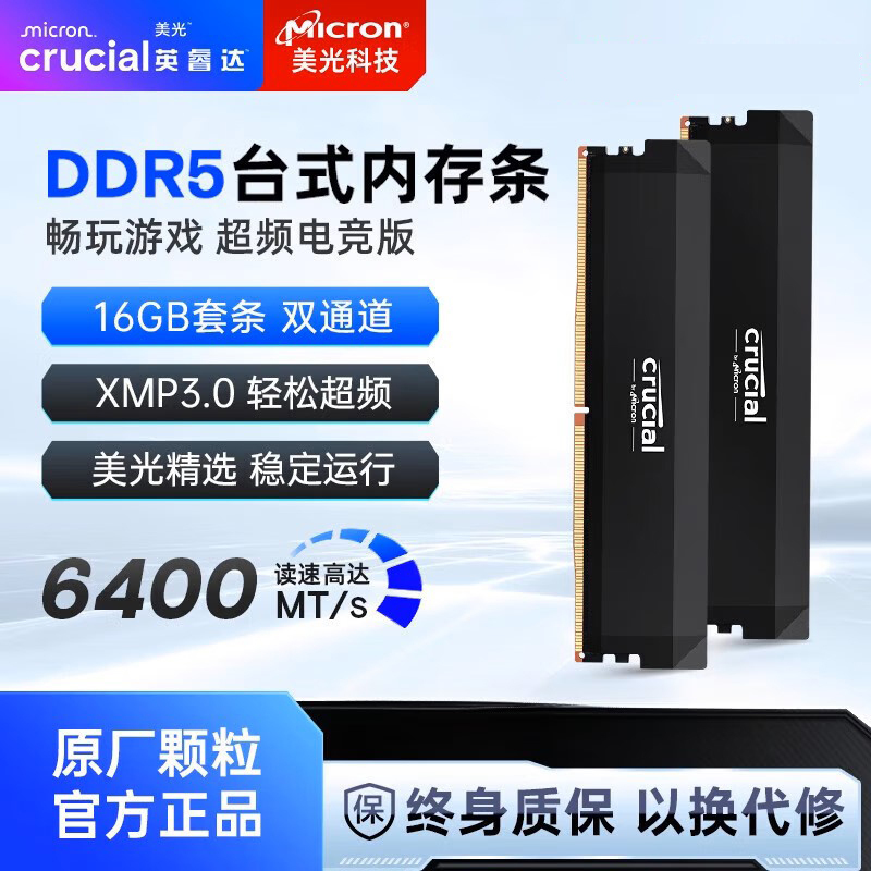 Yingruida Micron's New 16g 32g Ddr5 5600 6000 6400Pro Desktop Gaming Memory Module