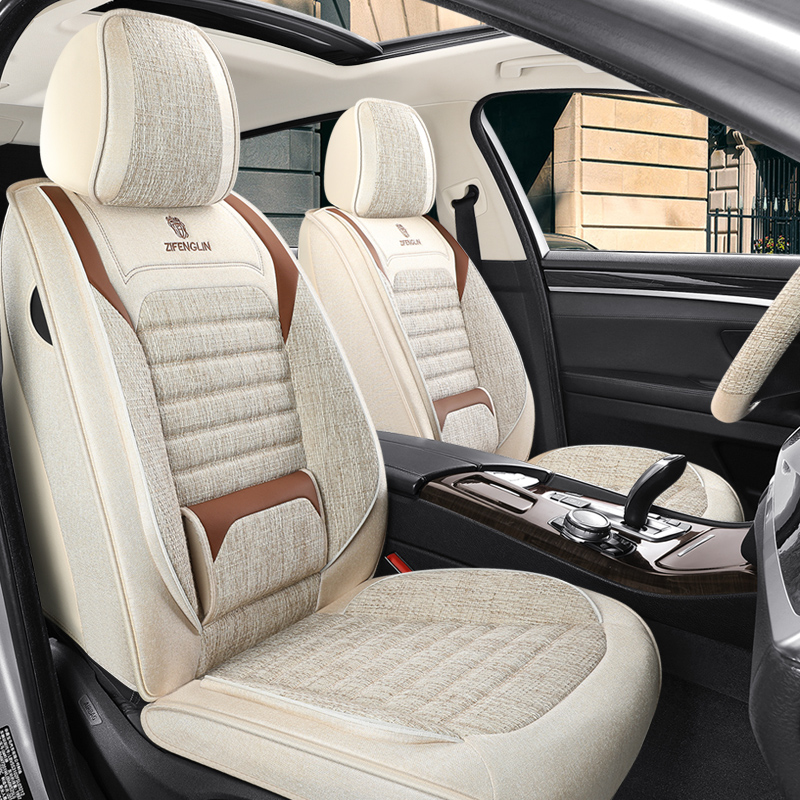 Фиолетовые ветряные колокольчики, новая льняная ткань, полностью закрытая подушка автокресла, универсальная подушка сиденья 