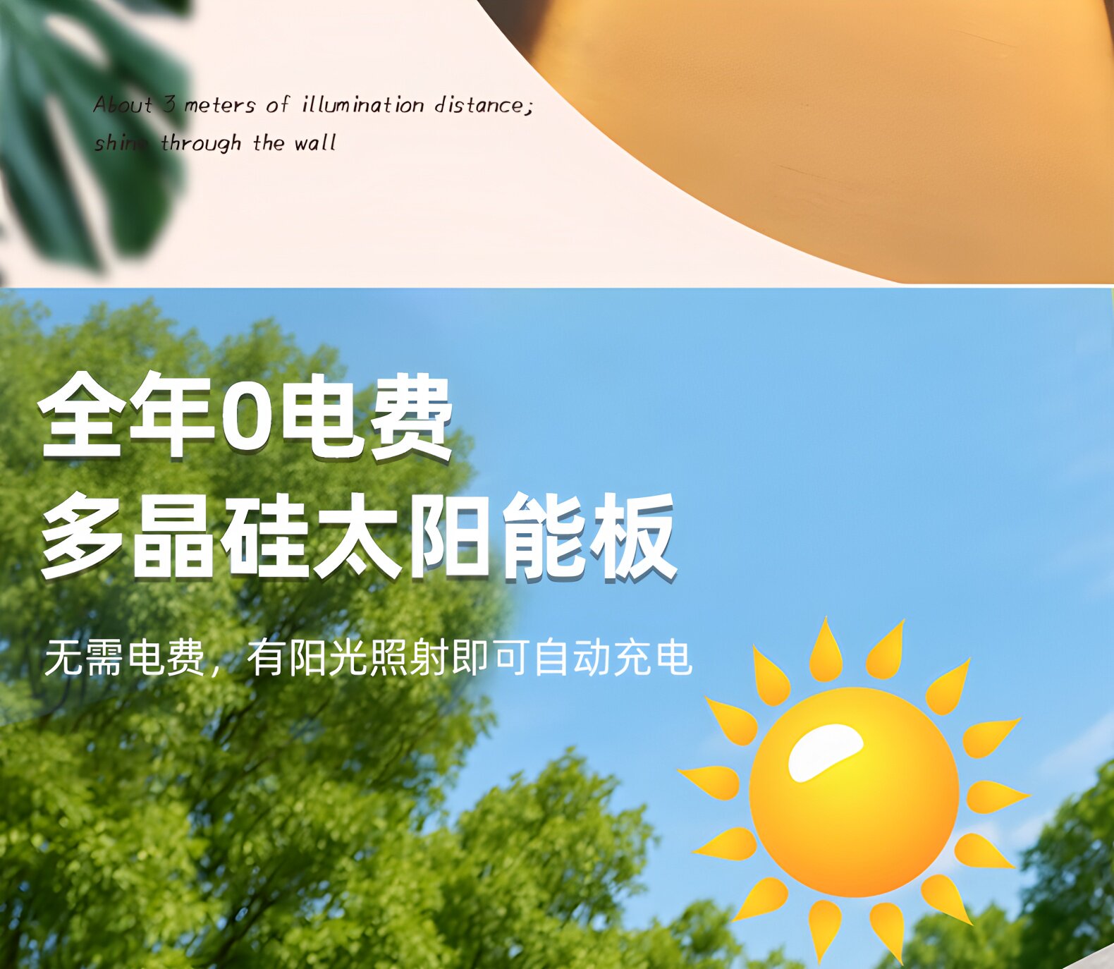 Открытый стене 太阳能家用庭院灯网红小院子布置造景2025新款led洗墙灯户外壁灯 Xlys