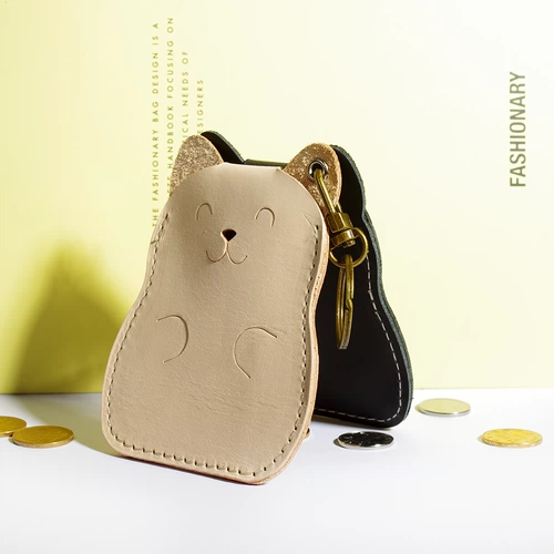 Креативный чехол для проездного, картхолдер, кожаный брелок, из натуральной кожи