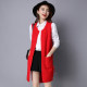 Knitted vest for women spring and autumn mid-length Korean version 2019 new sweater vest sleeveless cardigan shawl jacket