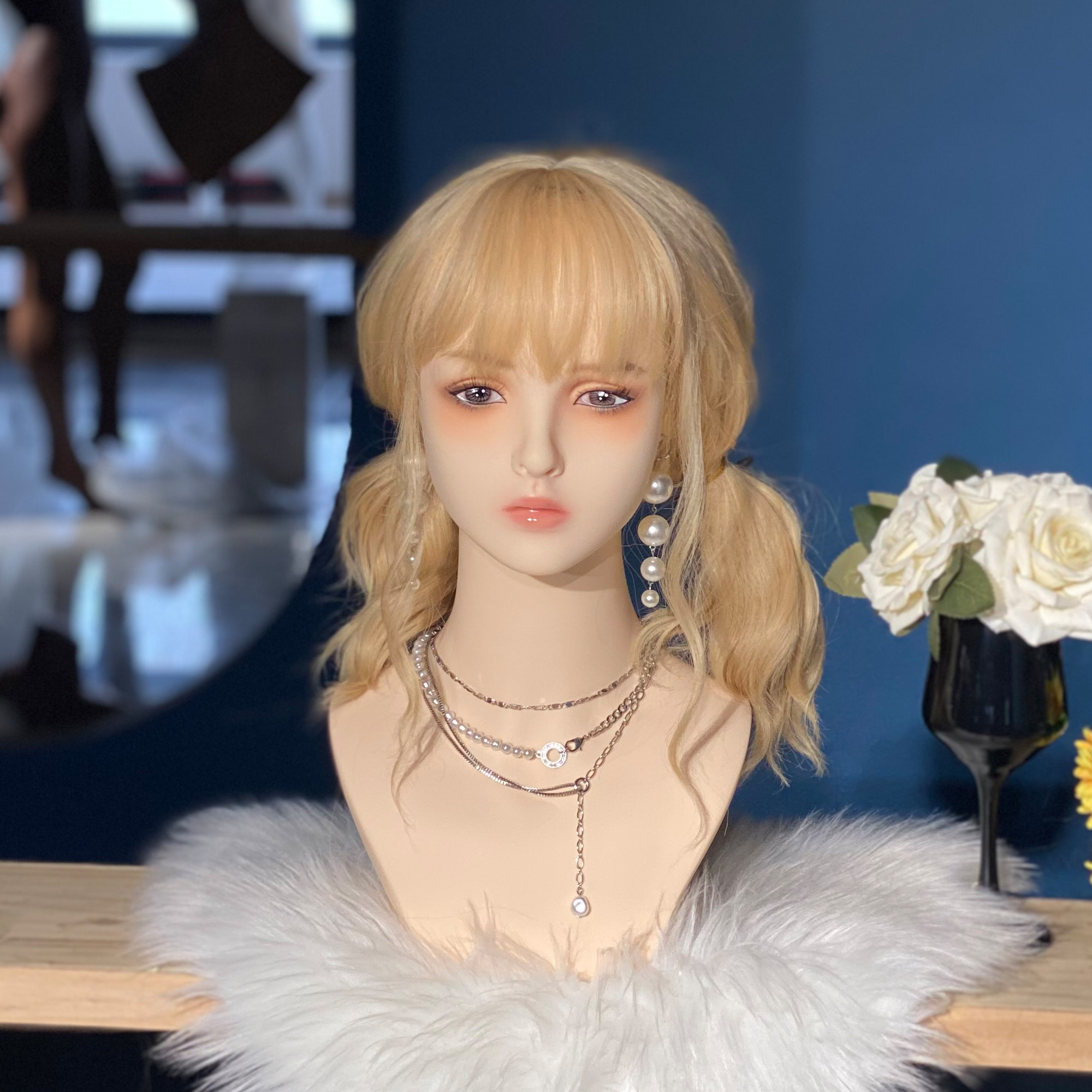 COS假发模特头测评｜仿真人头模神器！耳环项链帽子展示必备，假发店PVC假人头模太香了！-模特道具假发-淘宝好物网