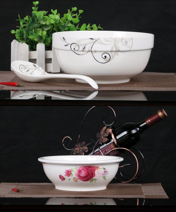 Ưu đãi đặc biệt với nắp nồi súp bát xương Trung Quốc bát dao kéo đặt nồi siêu lớn nồi súp nồi súp bát bát dĩa inox