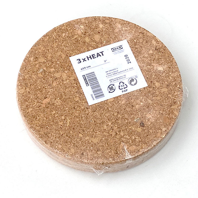 Pleasant Home Mat Pan Mat Anti-Burn Cork 3 Pieces Set Table Mat Dining Cushion Cutlery Dish Cushion Cutlery Mat Cutlery Anti Slip Heat Insulation Mat