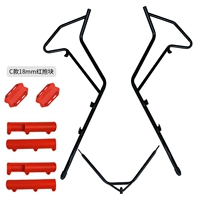 Передний бампер из черной углеродистой стали + красный блок объятия + красный круглый шланг