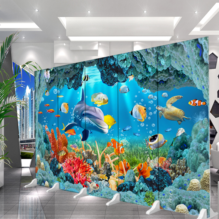 Seafood restaurant restaurant screen partition cartoon Mediterranean sea world ocean restaurant restaurant kindergarten children's room