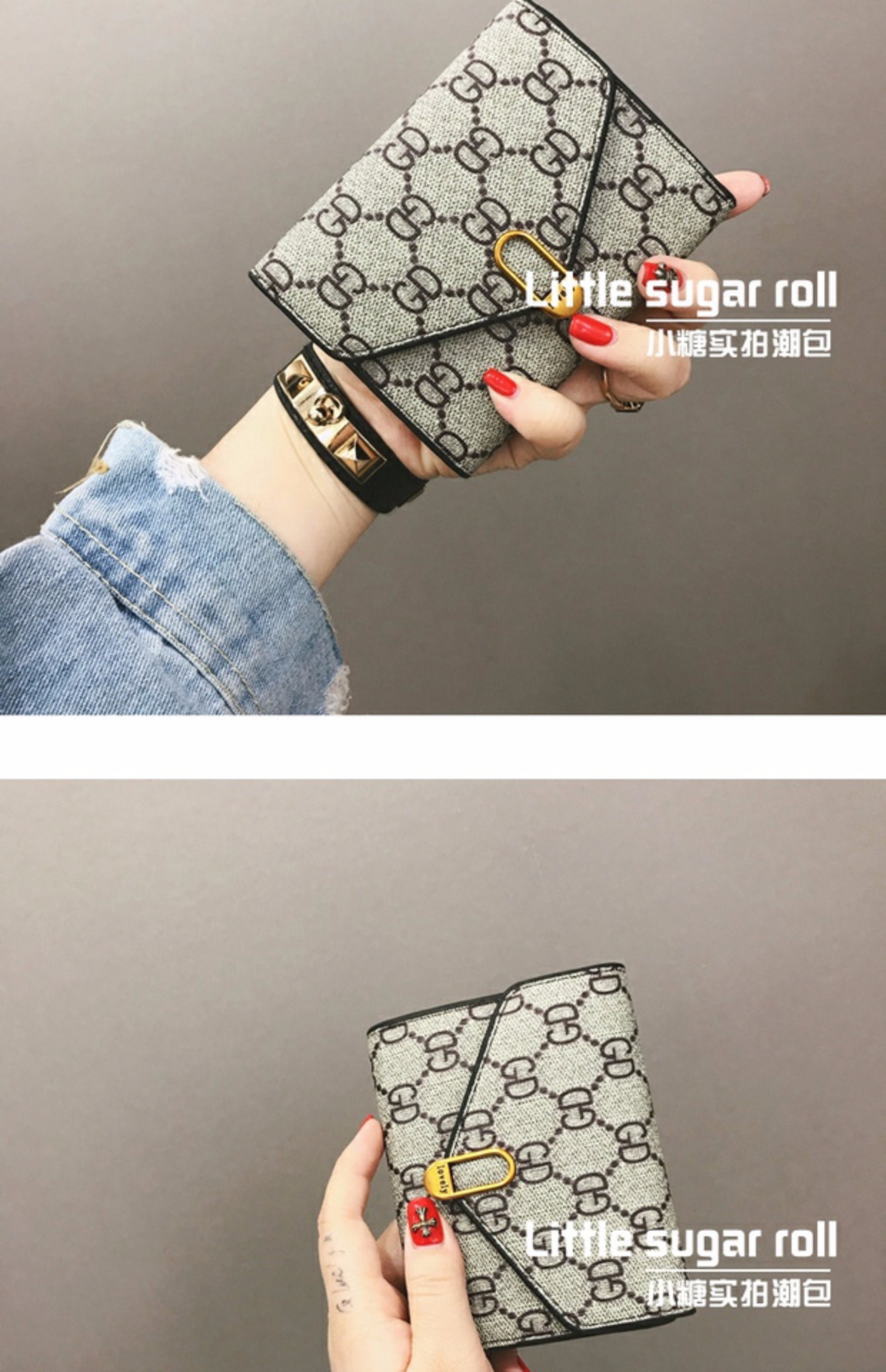 Châu Âu và Hoa Kỳ retro ví nhỏ đơn giản nữ ngắn đoạn 2018 mới thẻ thời trang gói mini ví mini khóa gấp thủy triều ví nữ