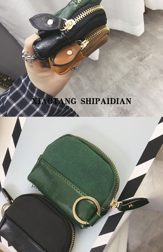 2018 mới retro đơn giản ví ngắn nữ châu Âu và Mỹ khóa kéo nhỏ người giữ vé thẻ ví ví tiền xu túi gói leonardo ví