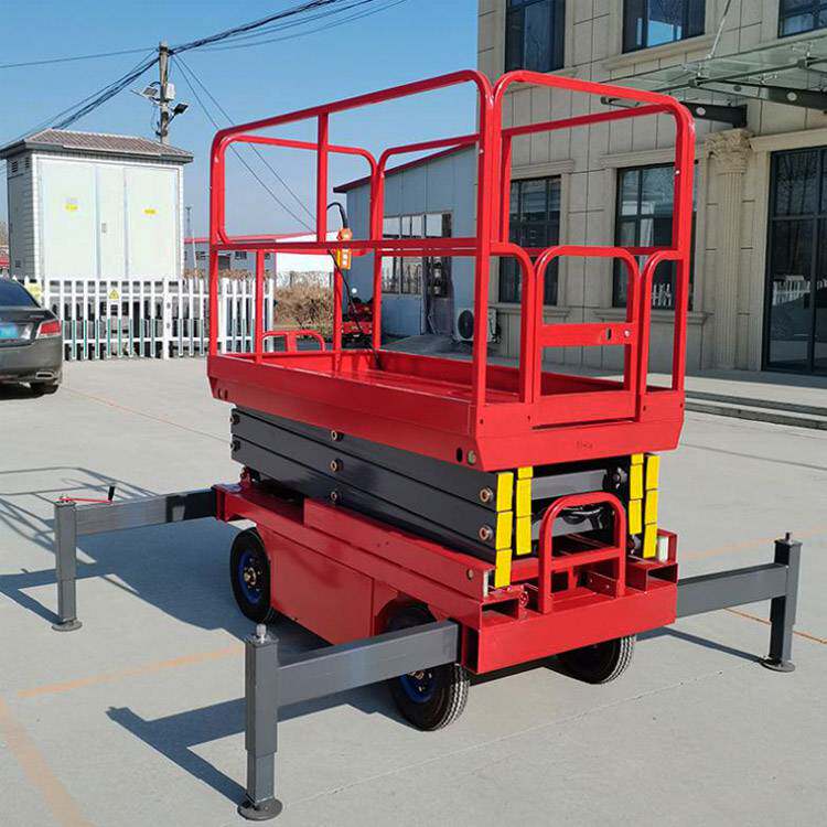 Mobile Scissor Fork Lift High Altitude Manned Lift Truck Factory Maintenance Construction Work Car Outdoor Climbing Ladder