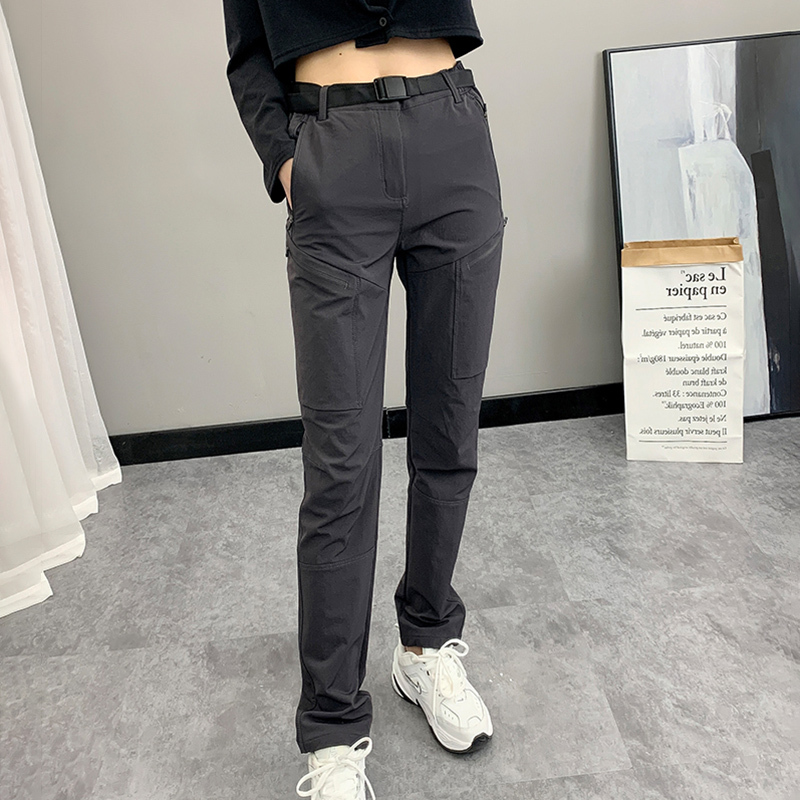 Outdoor Quick-Drying Pants, Stretchy, Breathable, Waterproof, Women's Spring and Autumn Sports Slim-Fit Long Pants, Hiking and Mountaineering Tapered Pants