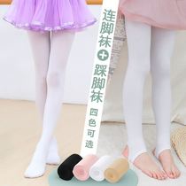 Spring and summer velvet girls plus leggings plus velvet pantyhose stepping on children's white pantyhose