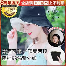 American LACKPARD Sun fisherman hat LP double face mask sun hat UV uvcut big S same model