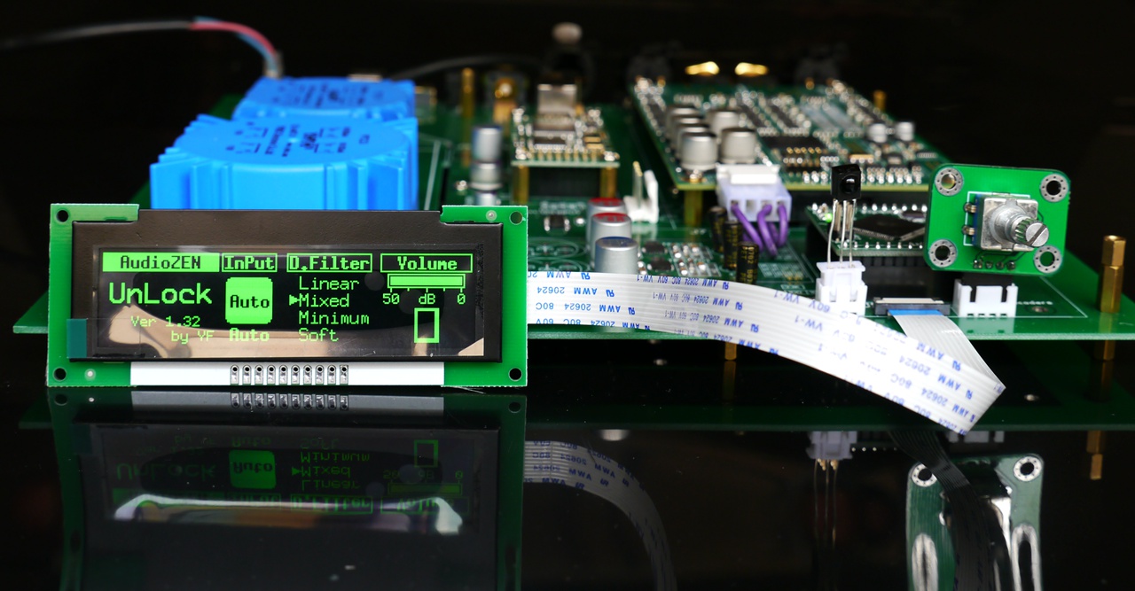 Denmark Soekris dam1021 r2r dac decoder supporting interface, display, control board
