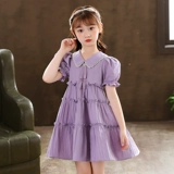 Летнее платье, юбка, летняя одежда, детский летний наряд маленькой принцессы, коллекция 2021, в западном стиле, детская одежда, цветочный принт