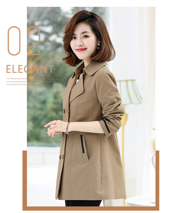 Áo khoác cotton cho bé xuân 40 tuổi 50 trung niên áo gió nữ mỏng phần 2019 áo kiểu mới nước ngoài - Trench Coat áo dạ nữ dáng ngắn