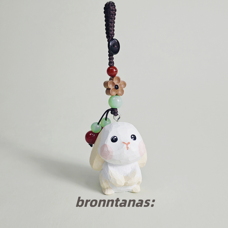 Creative Handmade Little White Rabbit Keychain Small Pendant Bag Woven Pendant Couple Creative Gift Cute Little Rabbit