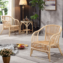 Nordic Balcony Real Rattan Chic Table And Chairs Patio Vines Casual Vines Chair Dining Chair Rattan Chairs Tea Table Three Sets