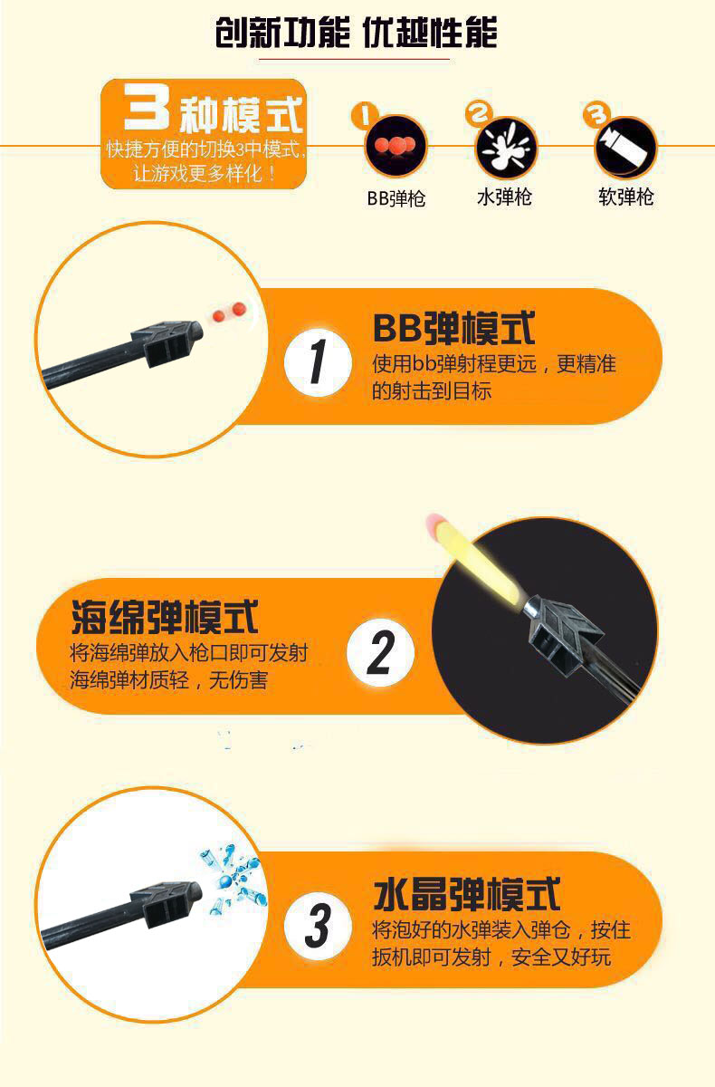 Bom nước súng đạn cứng Hướng dẫn sử dụng súng bắn tỉa Barrett xuyên qua đường lửa Súng đồ chơi trẻ em Raytheon - Súng đồ chơi trẻ em đồ chơi trung thu cho bé