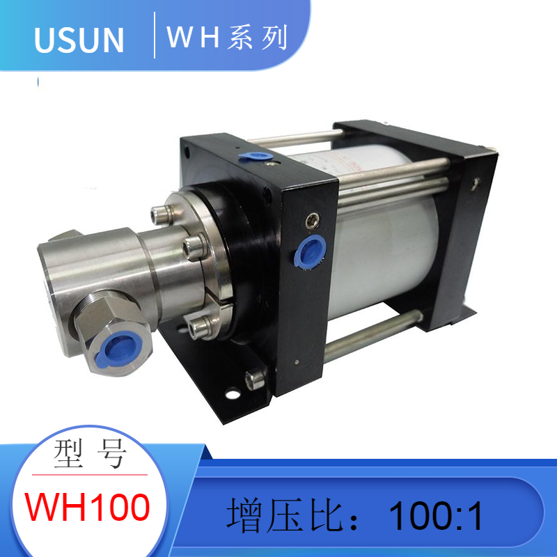 Maximum 80MPA WH100 High Pressure Pneumatic Liquid Booster Pump High Pressure Air Driven Water Booster Valve Hydraulic Test Pump