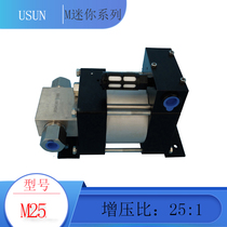 Miniature Pneumatic Hydraulic Test pump pneumatic and hydraulic boost pump maximum 20 MPa 25 times mini M pump