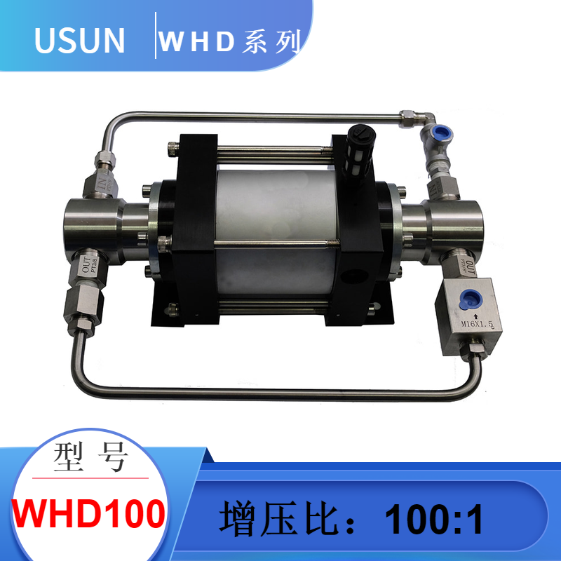 50-80MPA WHD100 high-pressure gas drive hydraulic boost pump pneumatic oil pressure booster test bench pressure
