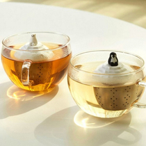 South Korea mikeep penguin polar bear floating cute Stainless steel tea leak creative tea maker Tea filter net bag