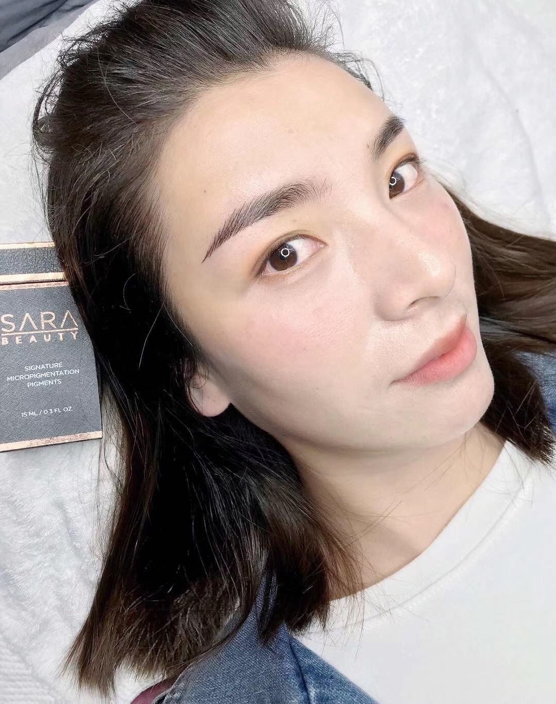SARA new high-end German semi-permanent pure plant silk fog eyebrow color material to change blue eyebrow red eyebrow embroidery color milk