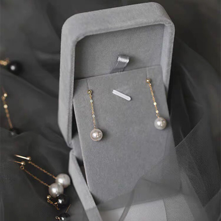 14K Bag Ginsch Pearl Earrings Earrings Gold Earrings Temperament Warm Euphine 100 Hitch Elegant Earrings Fashion Lingers