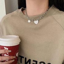 Lukewarm new neck chain letter hip hop wind and European and American punk personality fashion loving necklace minimalist collarbone chain